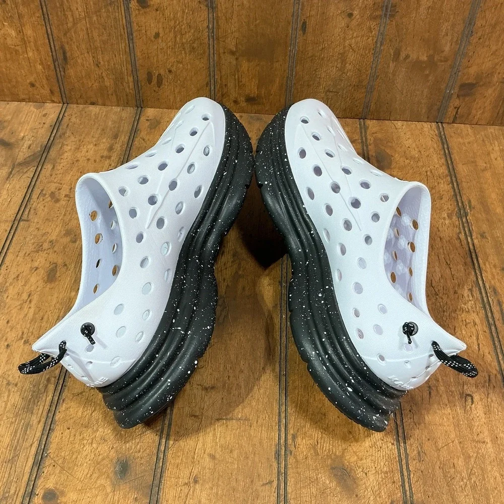 Kane Revive Active Recovery Shoes Men's Size 14 White Black Slip On Clogs